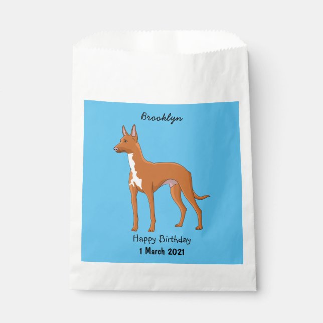 Bolsa De Papel Ilustracion de personalizado de perro perrito (Anverso)