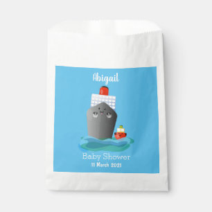 Bolsa De Papel Ilustracion de personalizado de remolcador de barc