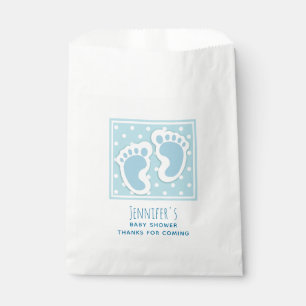 Bolsa De Papel Ilustracion de pies de niño pequeño azul lindo