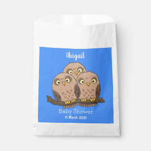 Bolsa De Papel Ilustracion de trío de búho lindo