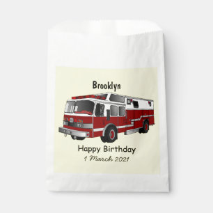 Bolsa De Papel Ilustracion del personalizado del motor de fuego