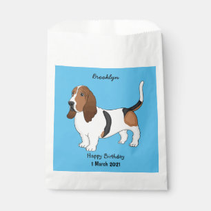 Bolsa De Papel Ilustracion del personalizado del perro de enlace 