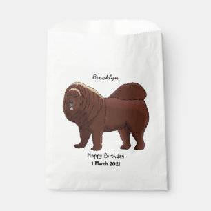 Bolsa De Papel Ilustracion del personalizado tibetano Mastiff