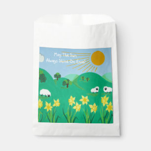 Bolsa De Papel ilustracion panorámico divertido de ovejas lindas 