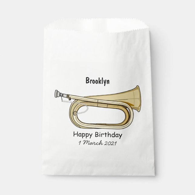 Bolsa De Papel Ilustracion personalizado Bugle (Anverso)