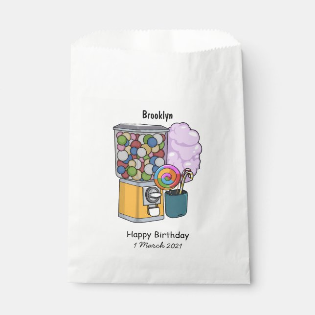 Bolsa De Papel Ilustracion personalizado Candy (Anverso)
