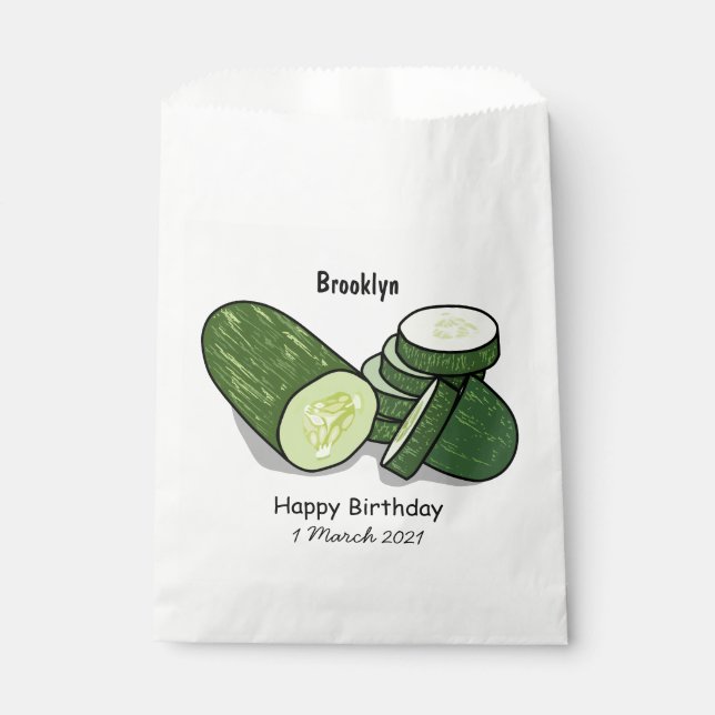 Bolsa De Papel Ilustracion personalizado Cucumber (Anverso)