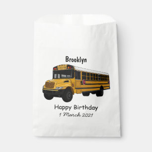 Bolsa De Papel Ilustracion personalizado de autobús escolar