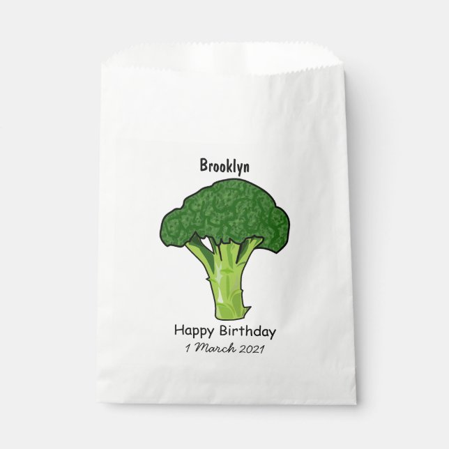 Bolsa De Papel Ilustracion personalizado de Broccoli (Anverso)