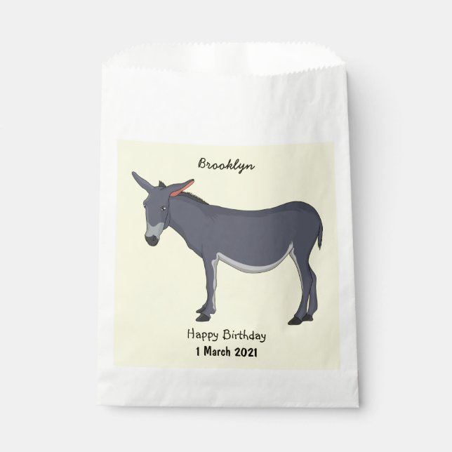Bolsa De Papel Ilustracion personalizado de burro (Anverso)