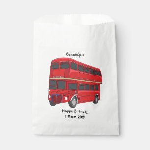 Bolsa De Papel Ilustracion personalizado de bus de dos pisos