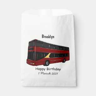 Bolsa De Papel Ilustracion personalizado de bus de dos pisos