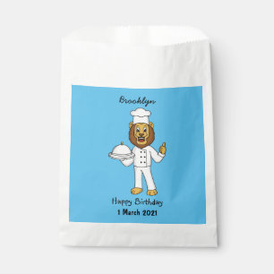 Bolsa De Papel Ilustracion personalizado de chef de un bonito leó