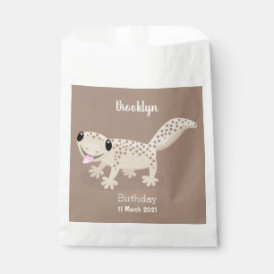 Bolsa De Papel Ilustracion personalizado de gecko de color marrón