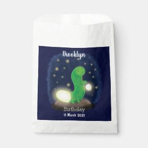 Bolsa De Papel Ilustracion personalizado de gusano de brillo verd