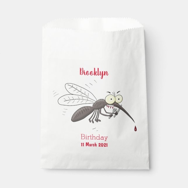 Bolsa De Papel Ilustracion personalizado de insectos de mosquitos (Anverso)