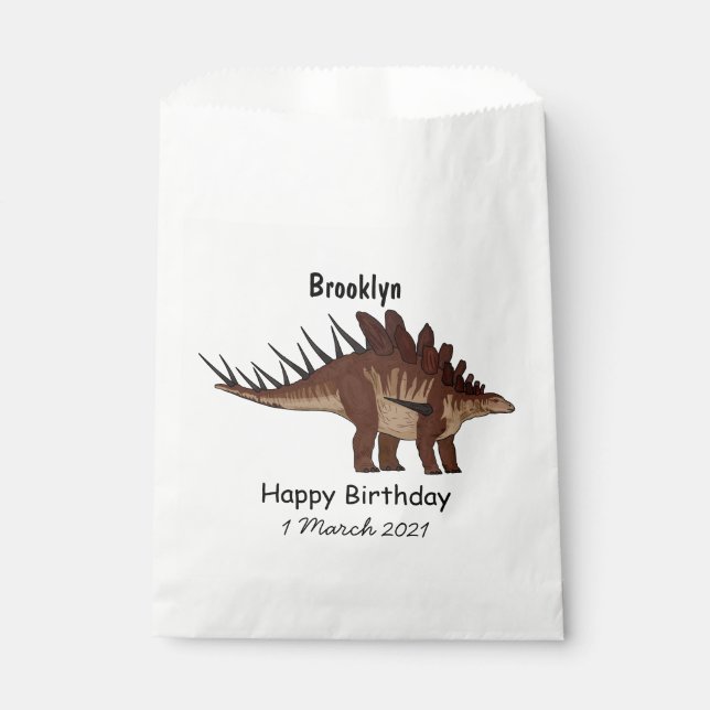 Bolsa De Papel Ilustracion personalizado de Kentrosaurus (Anverso)