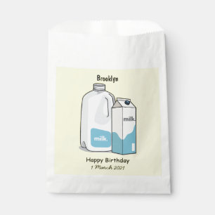 Bolsa De Papel Ilustracion personalizado de leche