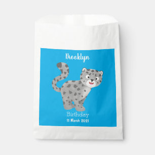 Bolsa De Papel Ilustracion personalizado de leopardo de las nieve