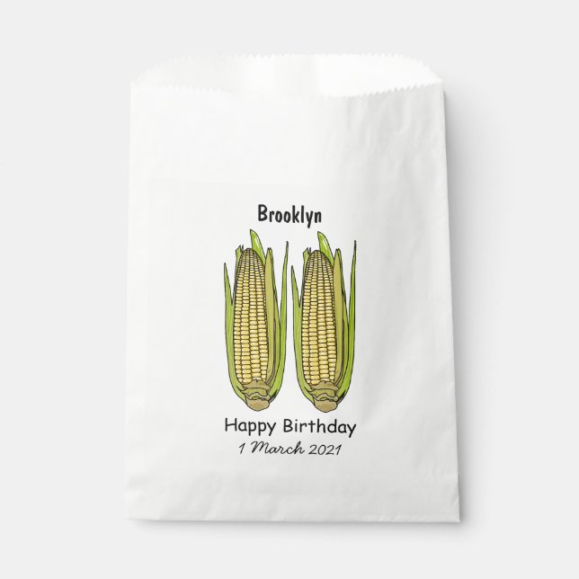 Bolsa De Papel Ilustracion personalizado de maíz (Anverso)