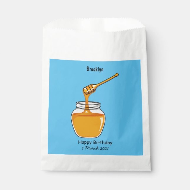 Bolsa De Papel Ilustracion personalizado de miel (Anverso)