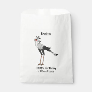 Bolsa De Papel Ilustracion personalizado de pájaro de Secretario