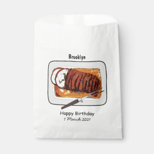 Bolsa De Papel Ilustracion personalizado de pavo asado