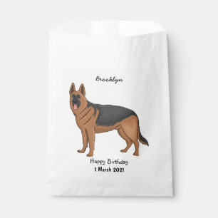 Bolsa De Papel Ilustracion personalizado de perro pastor alemán