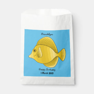 Bolsa De Papel Ilustracion personalizado de pescado tango amarill