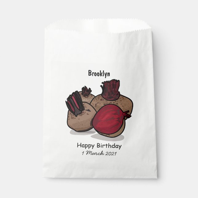Bolsa De Papel Ilustracion personalizado de remolacha (Anverso)