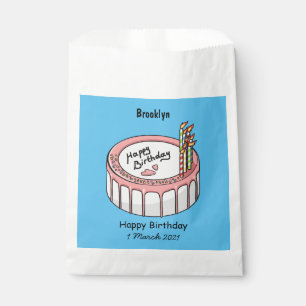 Bolsa De Papel Ilustracion personalizado de torta de cumpleaños