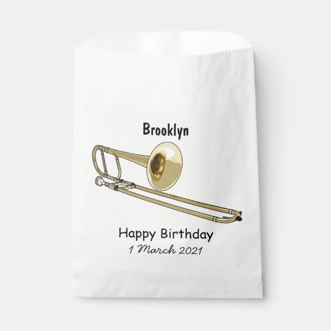 Bolsa De Papel Ilustracion personalizado de Trombone (Anverso)