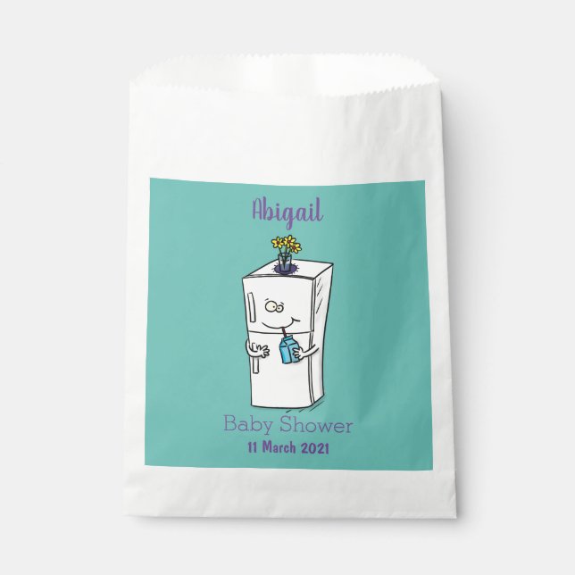 Bolsa De Papel Ilustracion personalizado frigorífico divertido (Anverso)