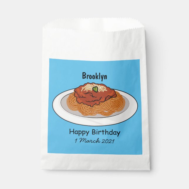 Bolsa De Papel Ilustracion personalizado Spaghetti (Anverso)