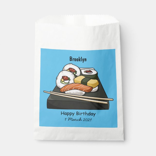 Bolsa De Papel Ilustracion personalizado Sushi (Anverso)