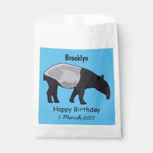 Bolsa De Papel Ilustracion personalizado Tapir