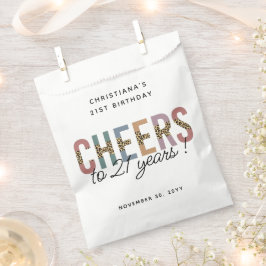 Bolsa De Papel Impresión de leopardo Fiesta de cumpleaños 21