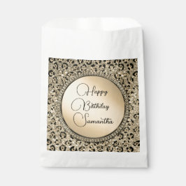 Bolsa De Papel Impresión personalizada de leopardo de Purpurina d