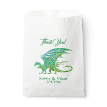 Increíble Dragón Verde Mosaico Gracias