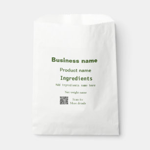 Bolsa De Papel Ingredientes agregar nombre del producto peso esca