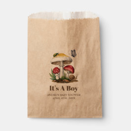 Bolsa De Papel Insect Mushroom Woodland Nature Baby Shower