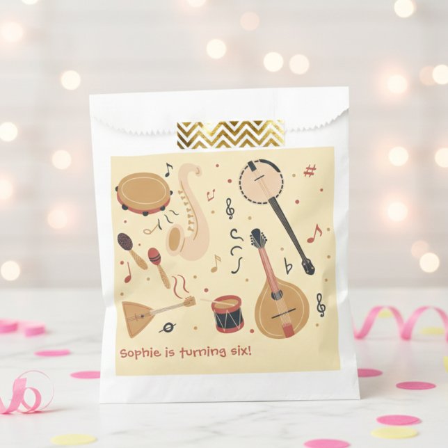 Bolsa De Papel Instrumentos musicales cumpleaños niños (Subido por el creador)
