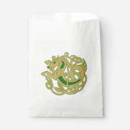 Bolsa De Papel Intrincado caballo celta de oro