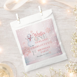 Bolsa De Papel Invierno de Snowman ONEderland Primer cumpleaños