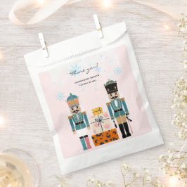 Bolsa De Papel Invierno rosa Snowflakes Nutcracker Baby Shower