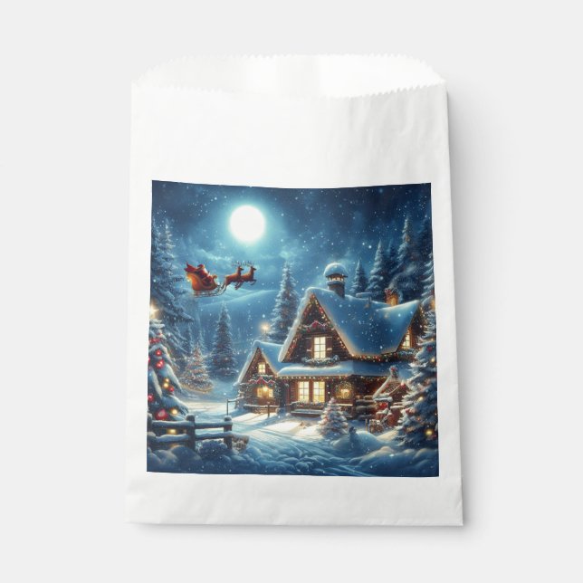 Bolsa De Papel Invierno/Santa/Navidades/Nieve (Anverso)
