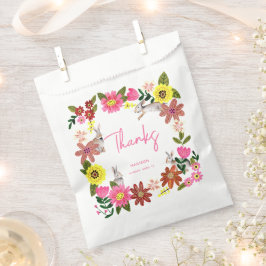 Bolsa De Papel Invitación a Baby Shower de Chica conejo lindo con