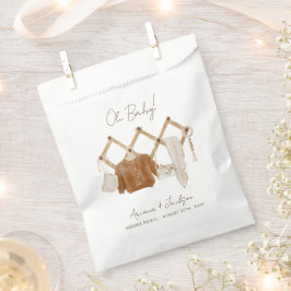 Bolsa De Papel Invitación a la ducha neutra para bebé boho