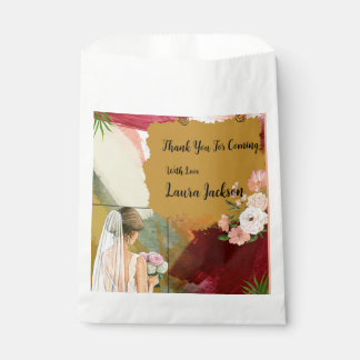 Bolsa De Papel invitación de boda de aguarela abstracta