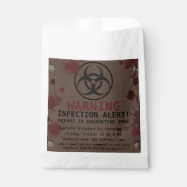 Bolsa De Papel Invitación de cumpleaños de Apocalipsis Zombi | Bi